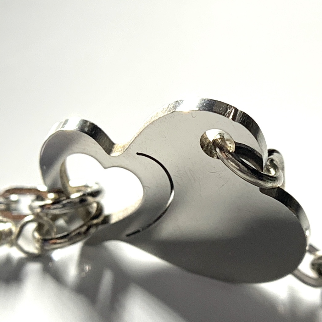 【1個売り】アイオライトとダブルハートのピアス