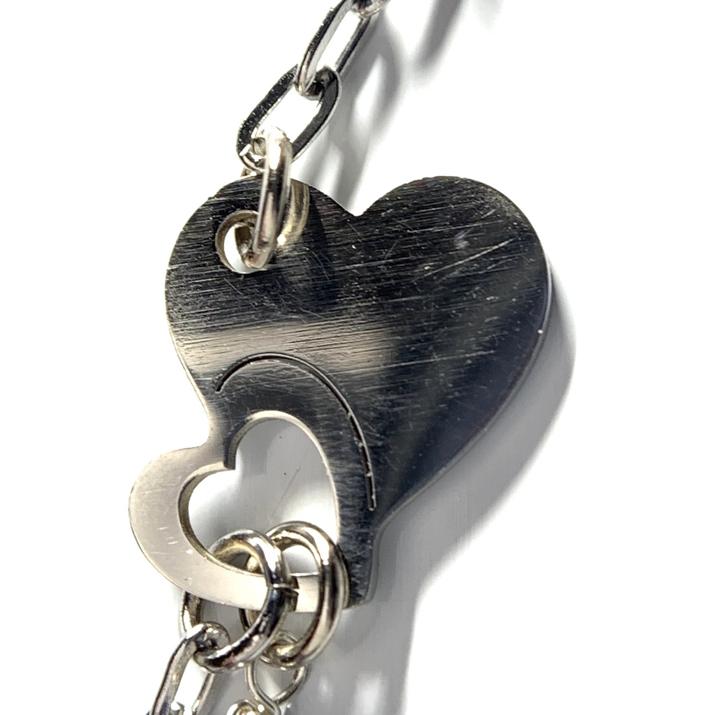 【1個売り】アイオライトとダブルハートのピアス