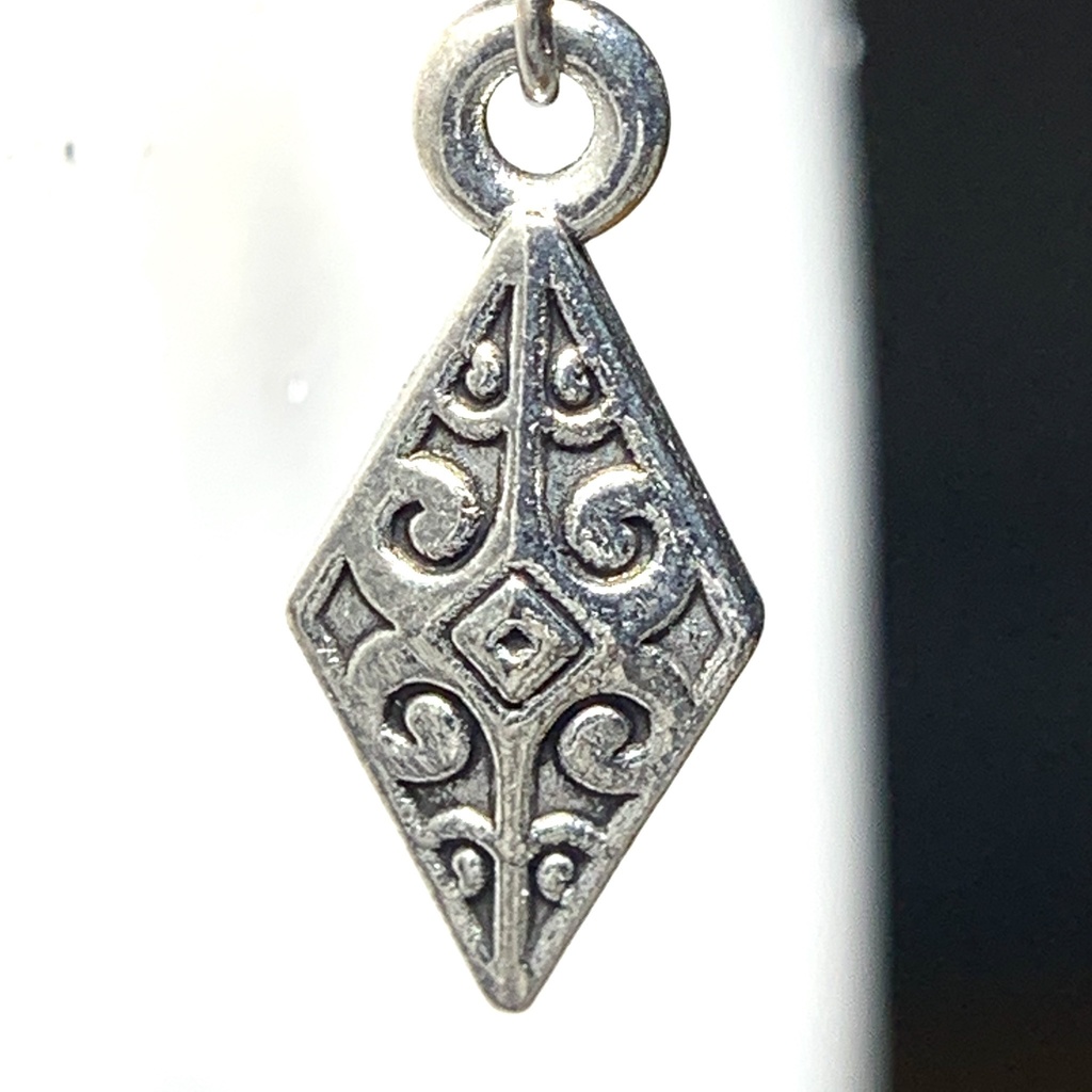 【1個売り】シトリンとボヘミアン風パーツのピアス