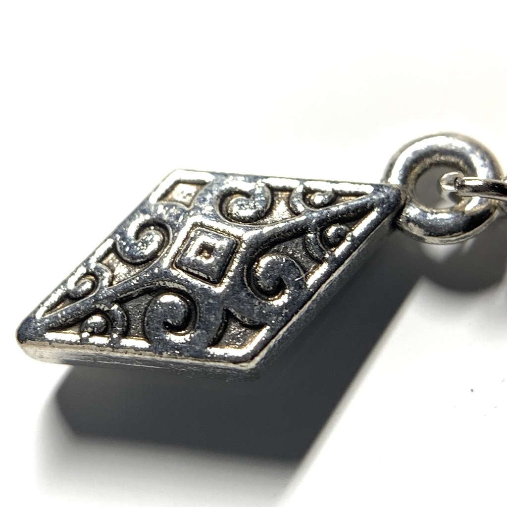 【1個売り】シトリンとボヘミアン風パーツのピアス