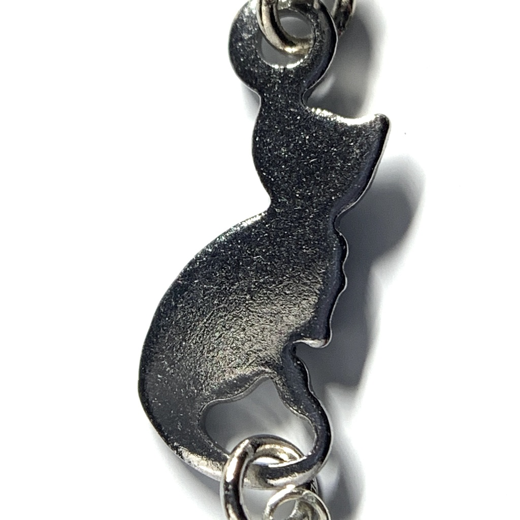 【1個売り】タンザナイトとネコのピアス