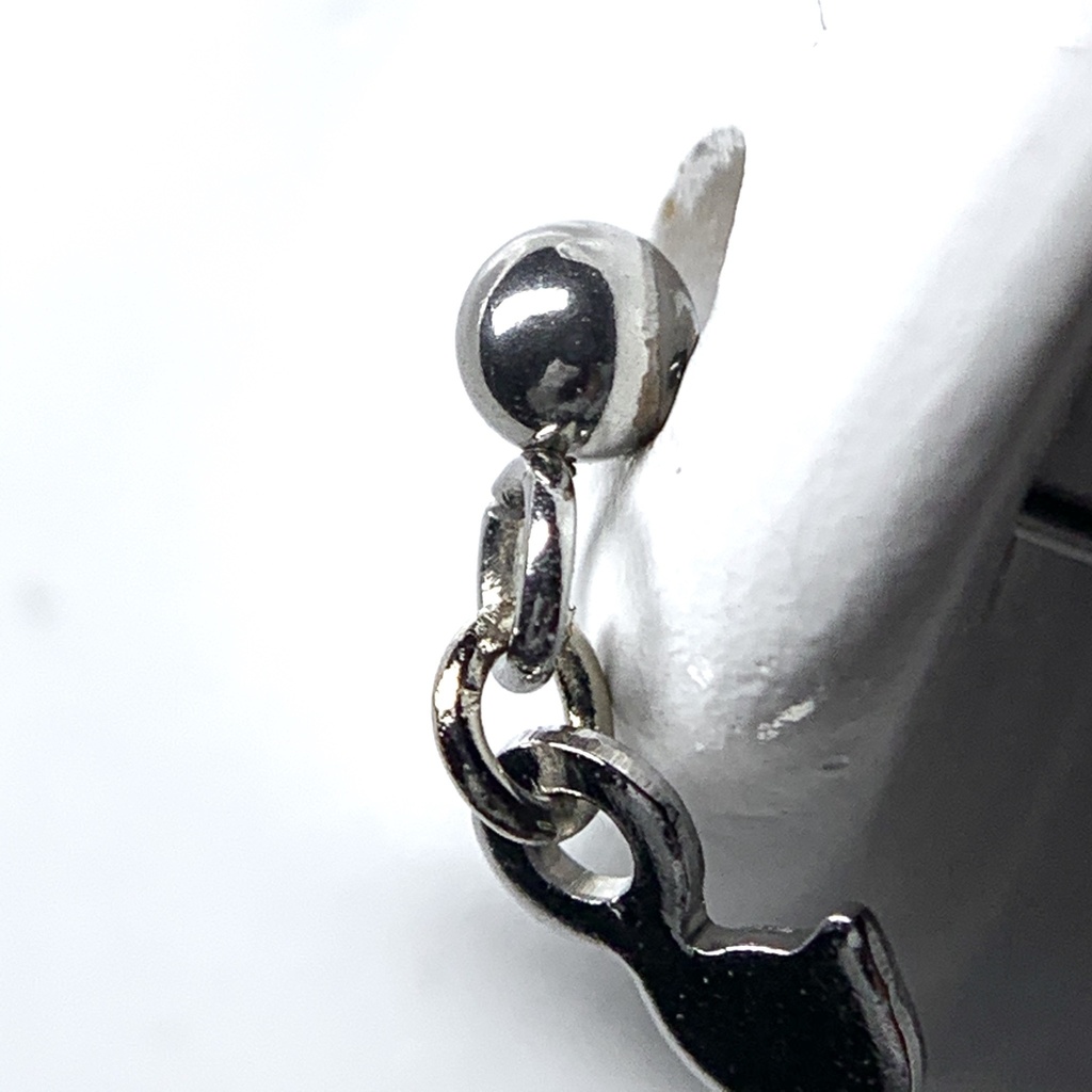 【1個売り】タンザナイトとネコのピアス