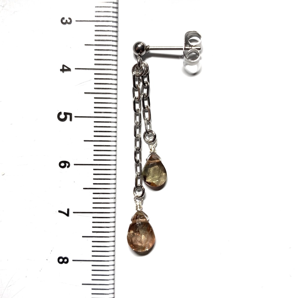 【1個売り】アンダリュサイトとチェーンのピアス