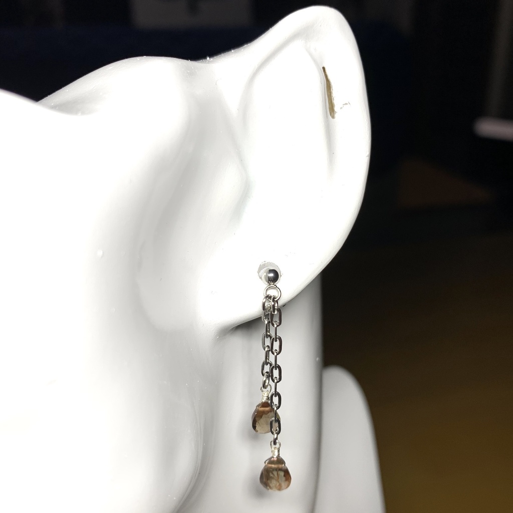 【1個売り】アンダリュサイトとチェーンのピアス