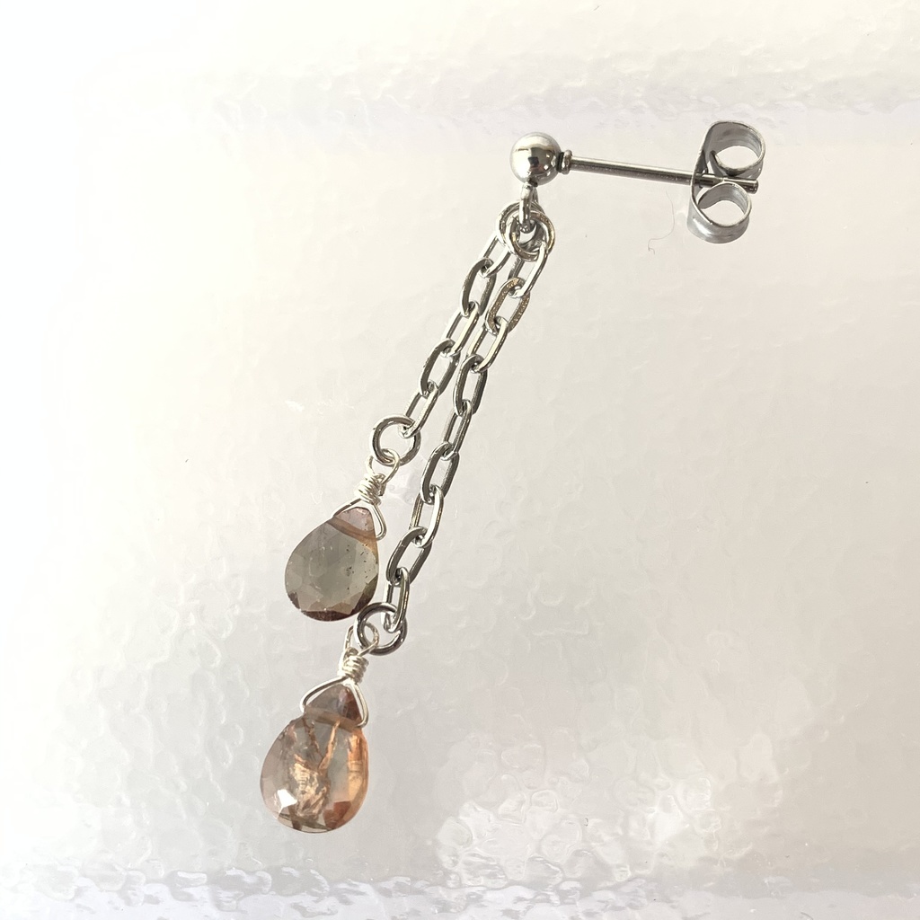 【1個売り】アンダリュサイトとチェーンのピアス