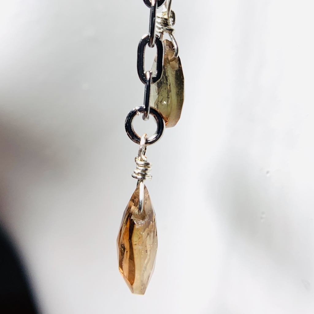 【1個売り】アンダリュサイトとチェーンのピアス