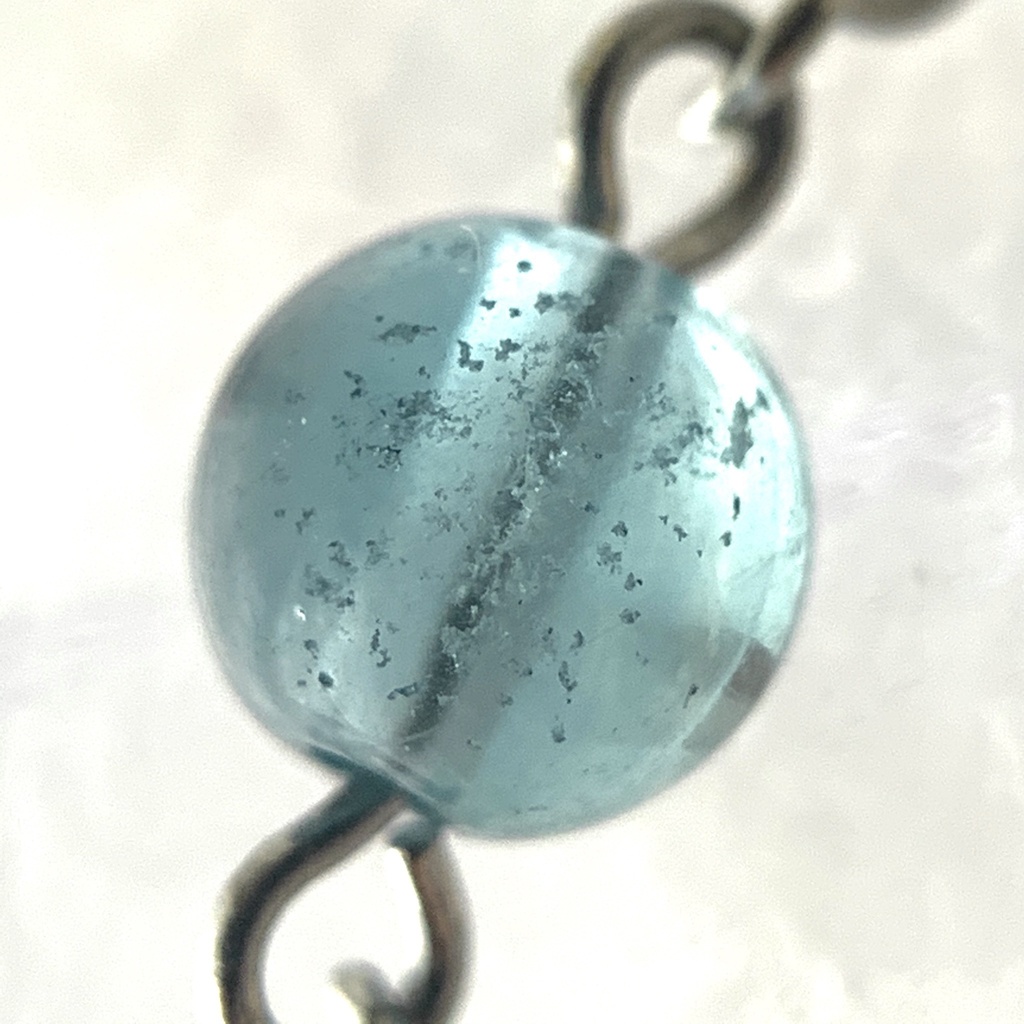 【1個売り】フローライトとカットスティックのピアス