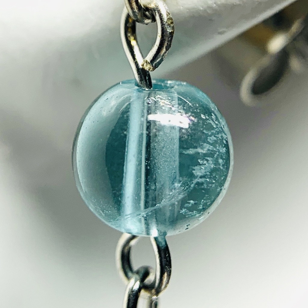 【1個売り】フローライトとカットスティックのピアス