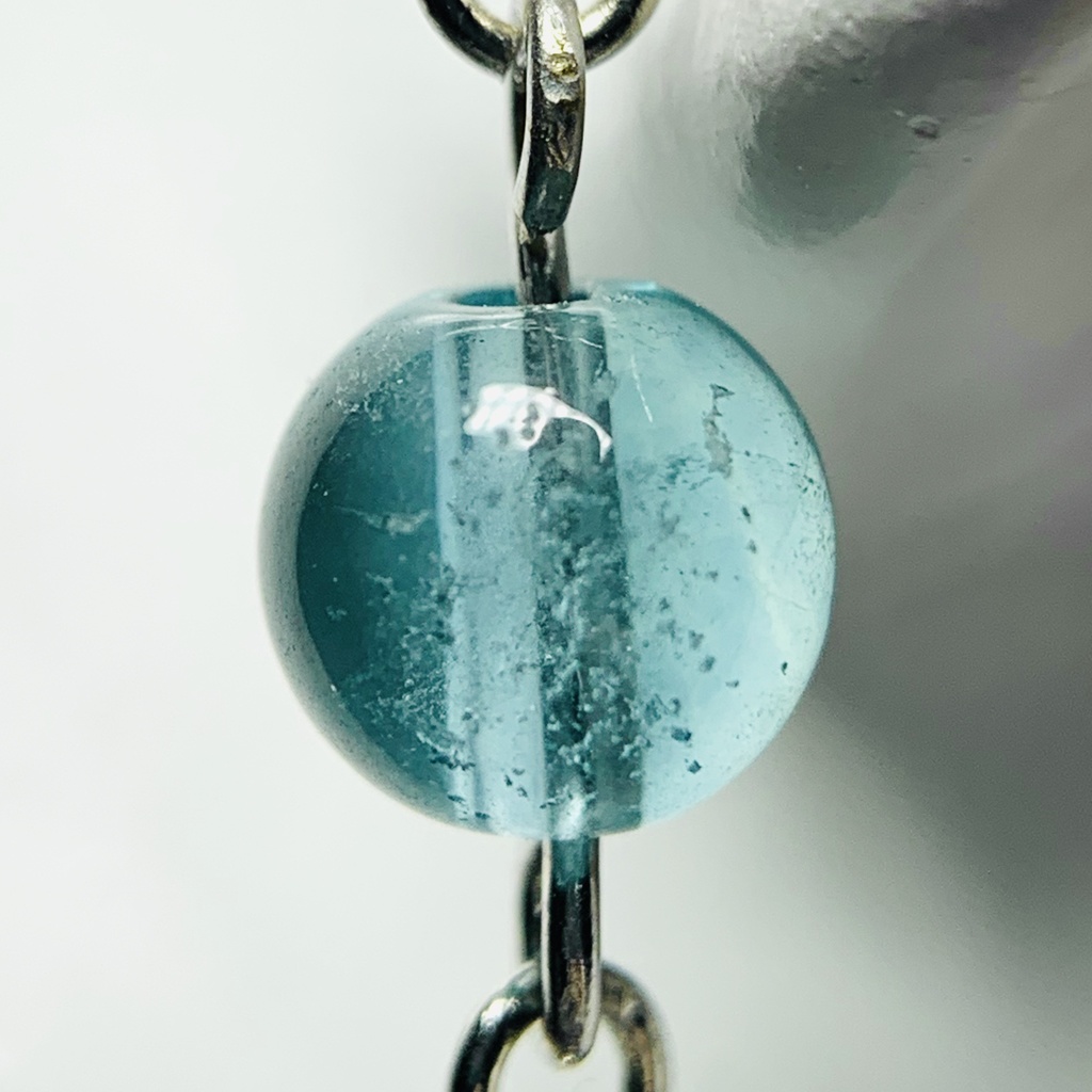 【1個売り】フローライトとカットスティックのピアス