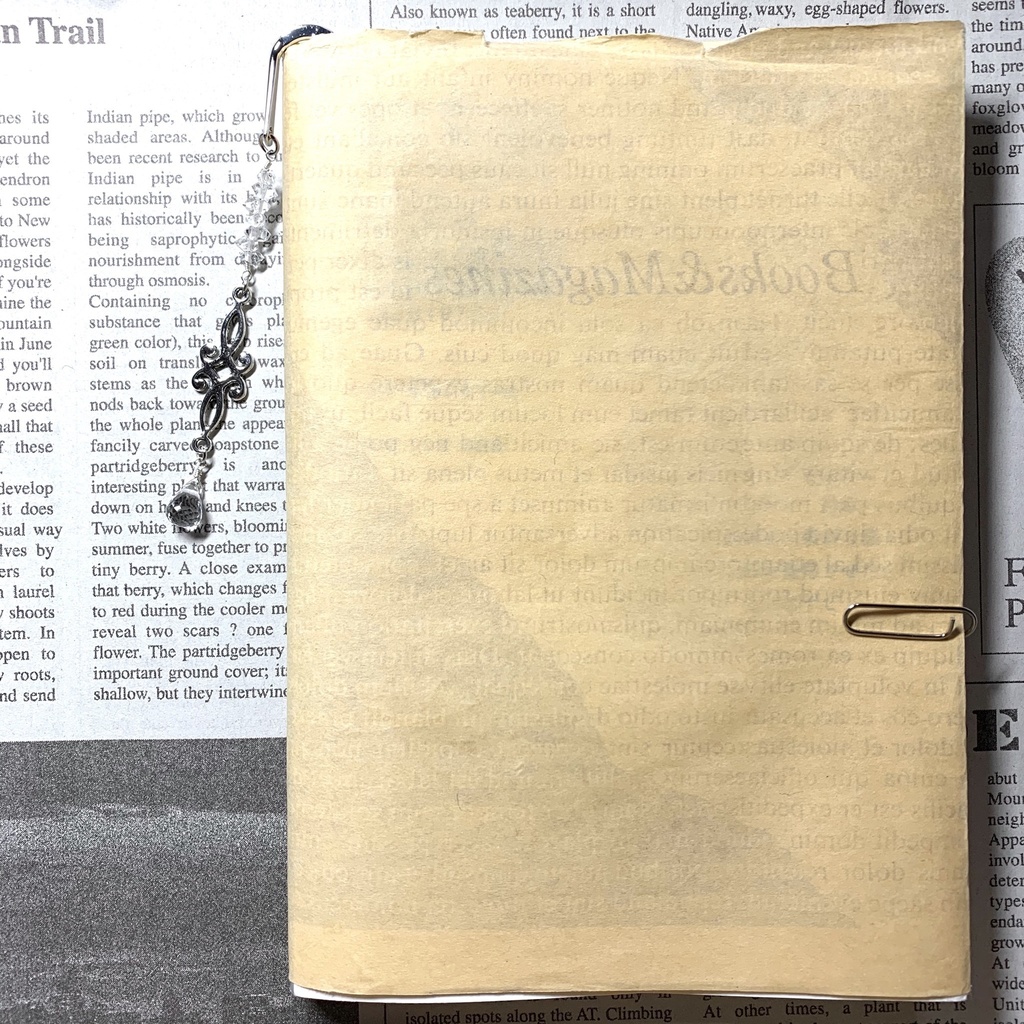 ダイヤモンドクォーツと水晶のしおり