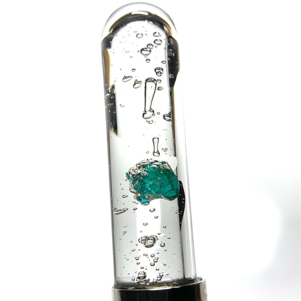 ダイオプテーズ(翠銅鉱)入り試験管(小)