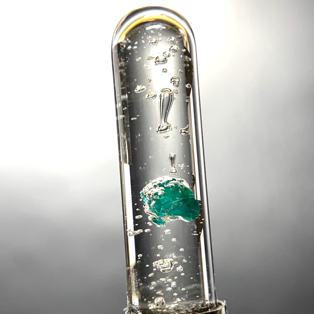 ダイオプテーズ(翠銅鉱)入り試験管(小)