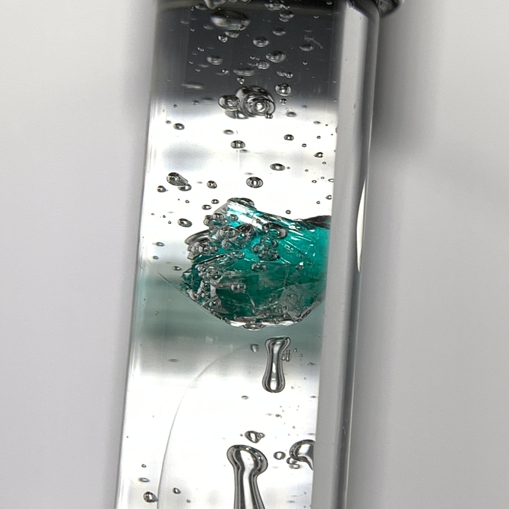 ダイオプテーズ(翠銅鉱)入り試験管(小)