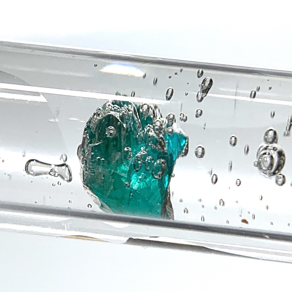 ダイオプテーズ(翠銅鉱)入り試験管(小)