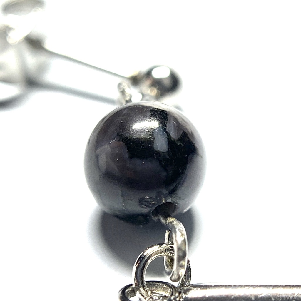 【1個売り】インディゴガブロとスティックのピアス