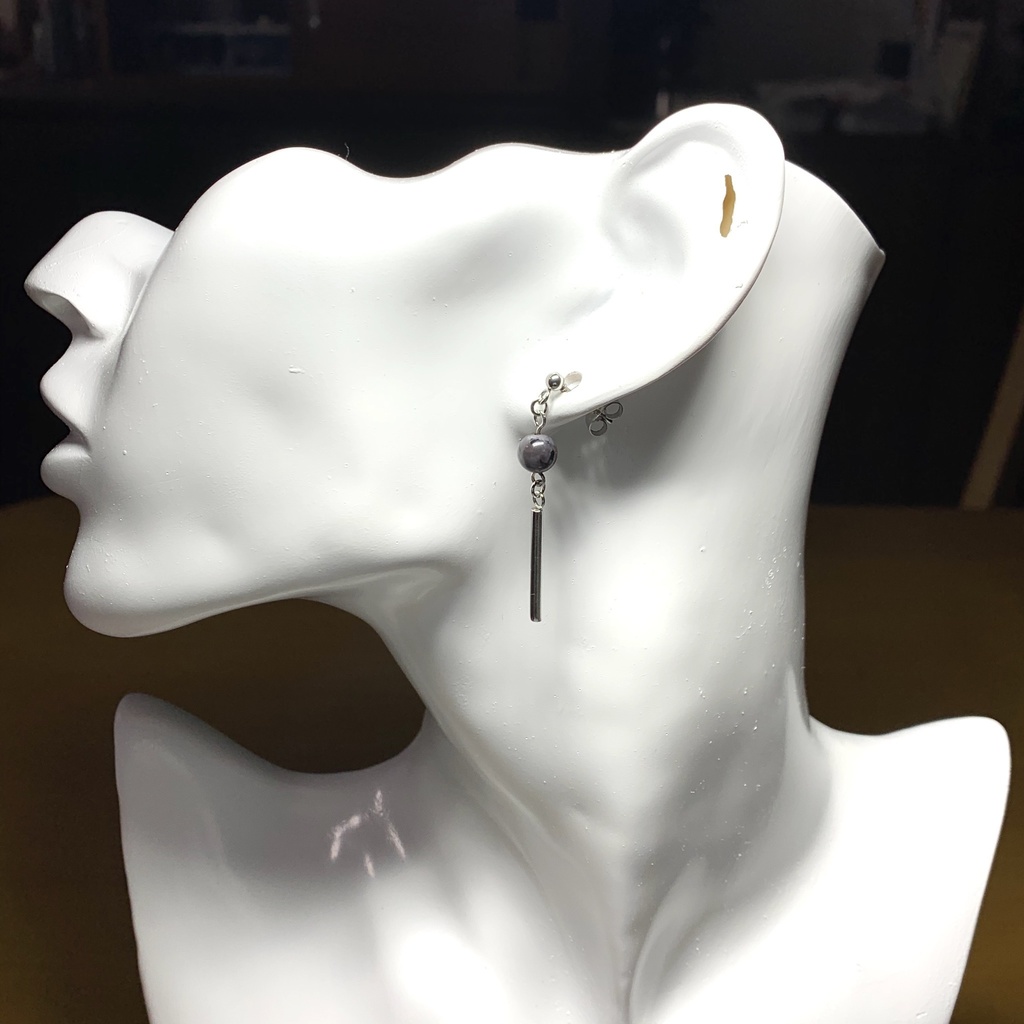 【1個売り】インディゴガブロとスティックのピアス