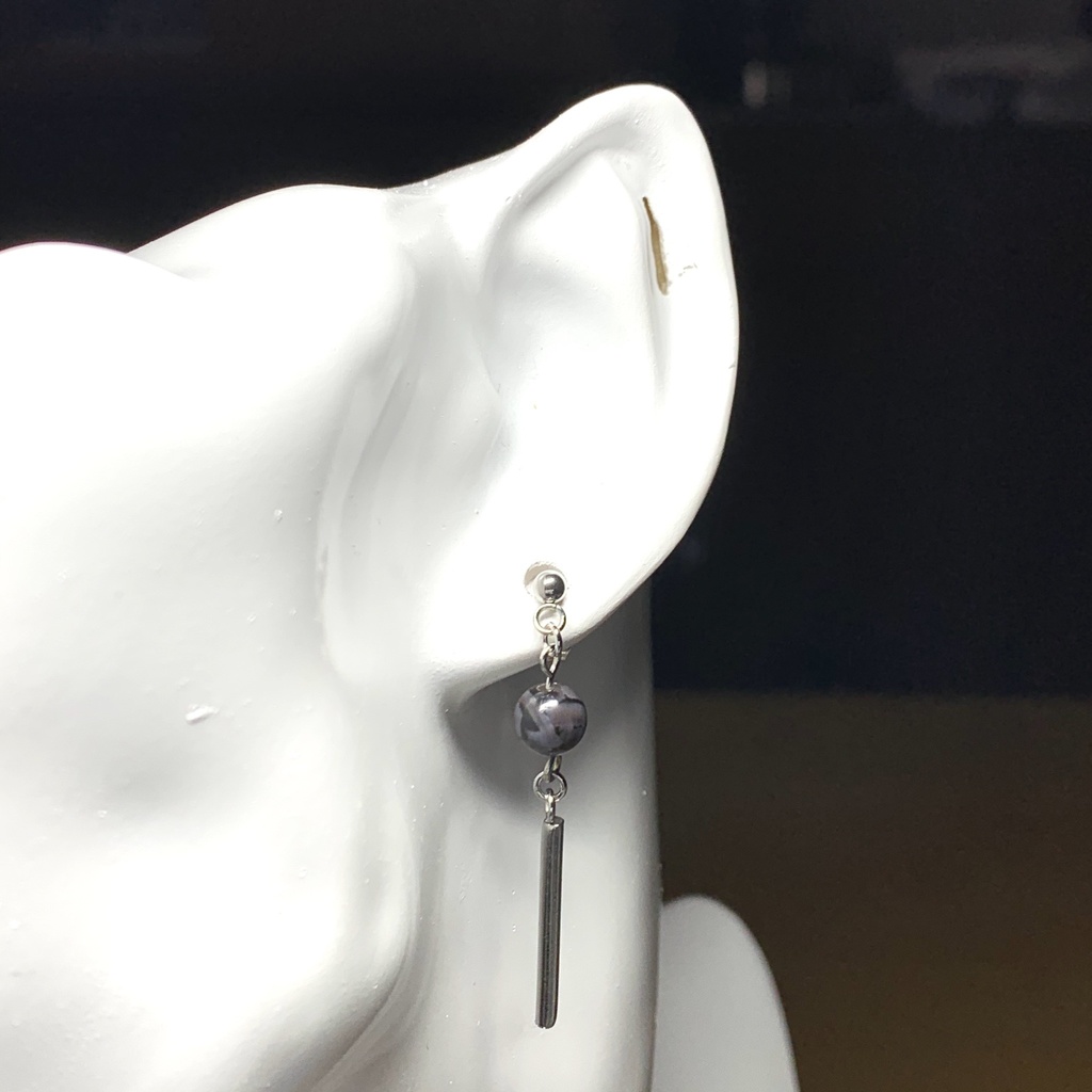 【1個売り】インディゴガブロとスティックのピアス