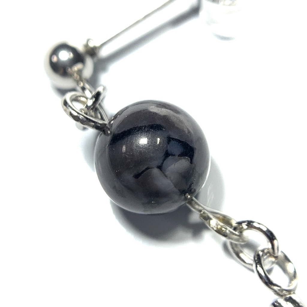 【1個売り】インディゴガブロとスティックのピアス