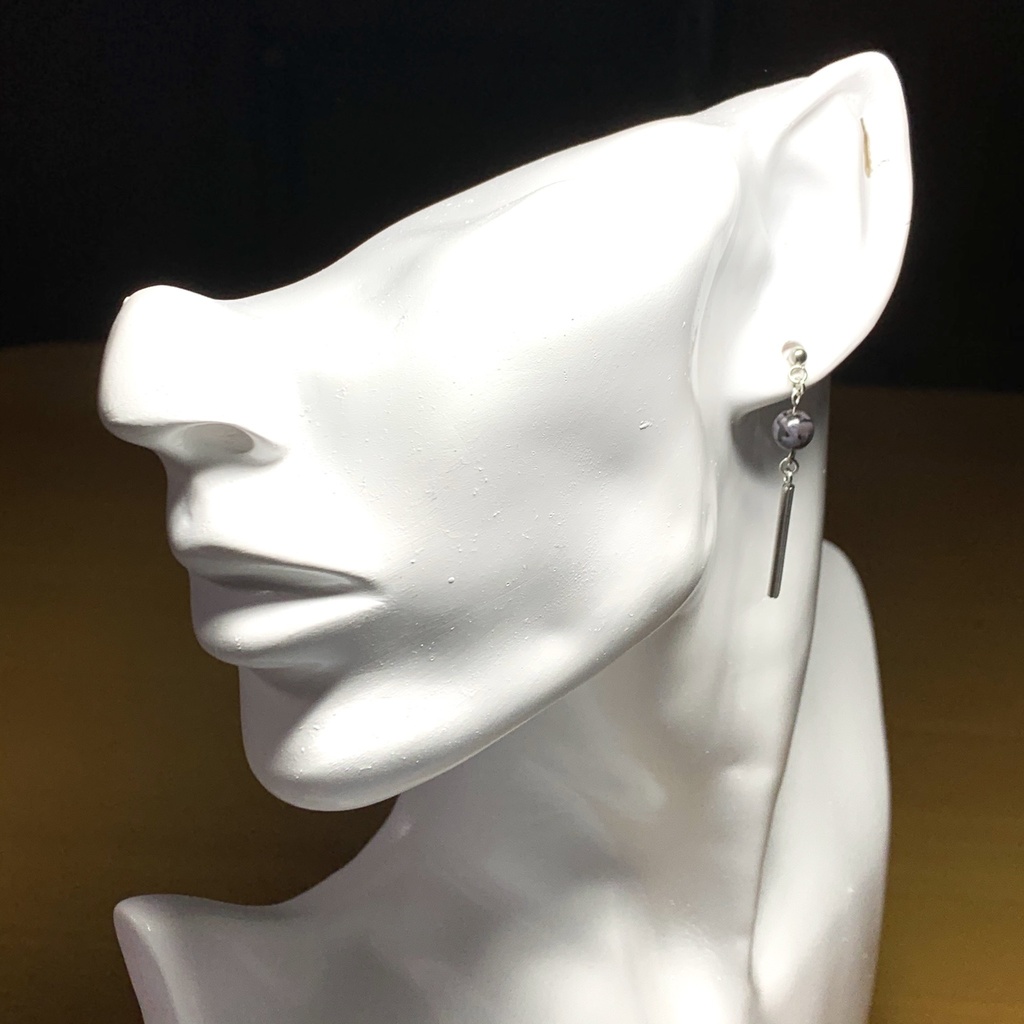 【1個売り】インディゴガブロとスティックのピアス