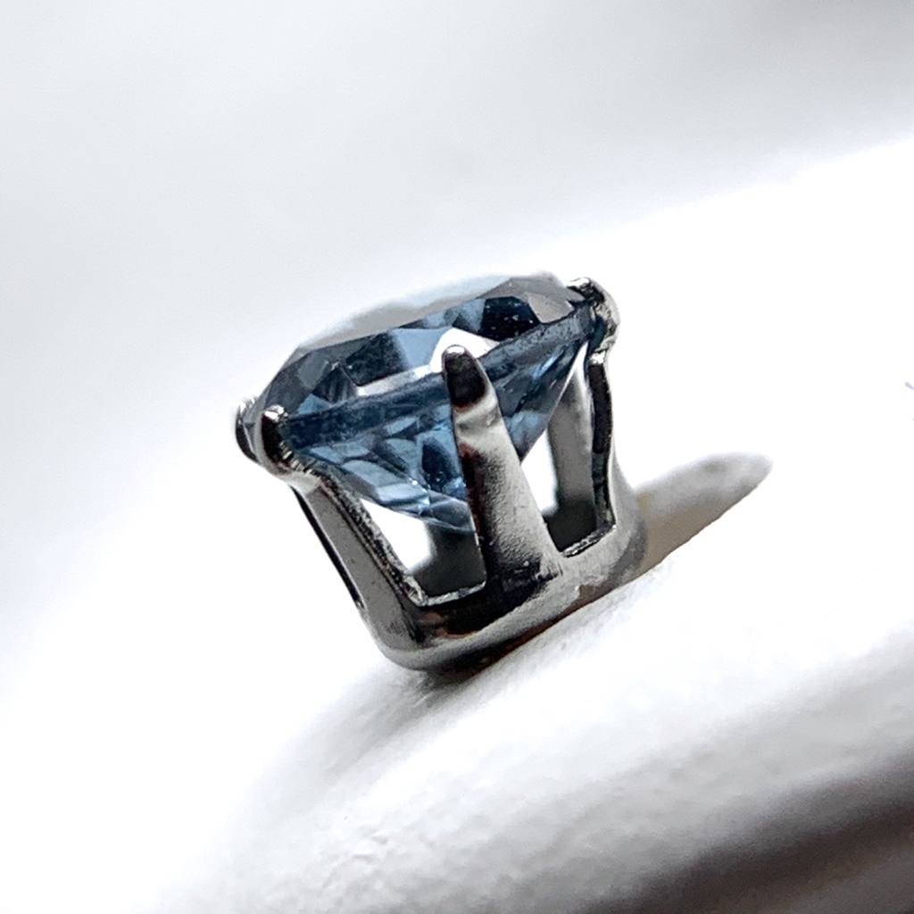 【1個売り】ロンドンブルートパーズのスタッドピアス 4mm