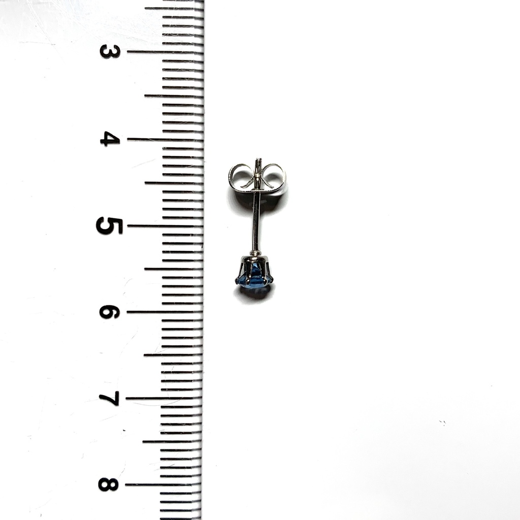 【1個売り】ロンドンブルートパーズのスタッドピアス 4mm