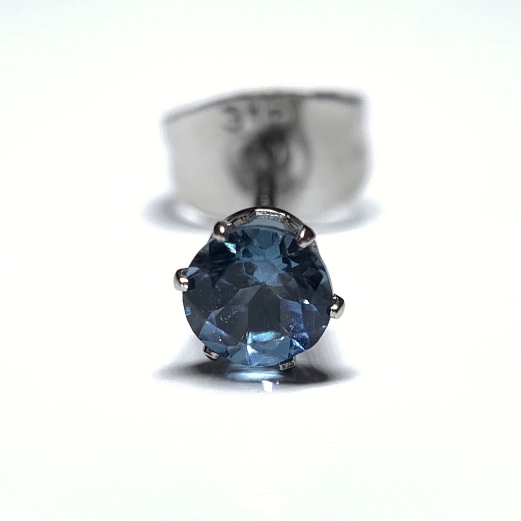 【1個売り】ロンドンブルートパーズのスタッドピアス 4mm