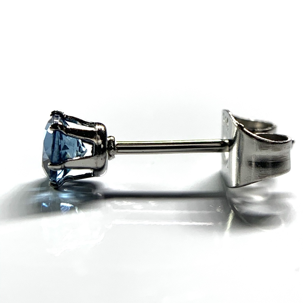 【1個売り】ロンドンブルートパーズのスタッドピアス 4mm