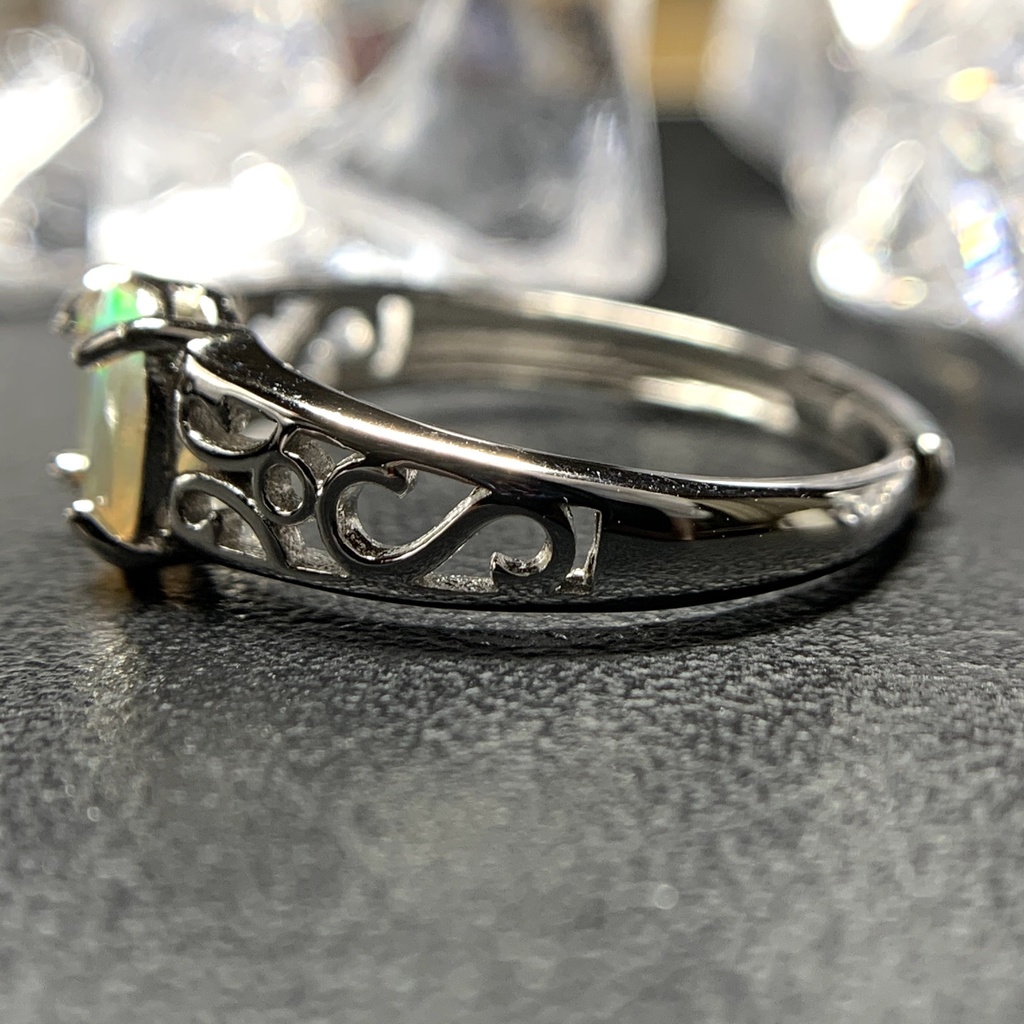 オパールのアラベスク調リングF