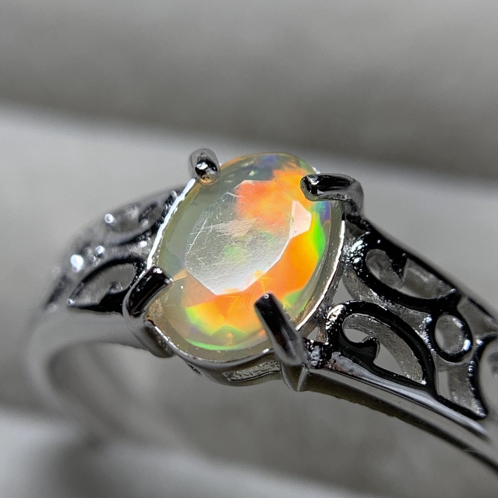 オパールのアラベスク調リングF