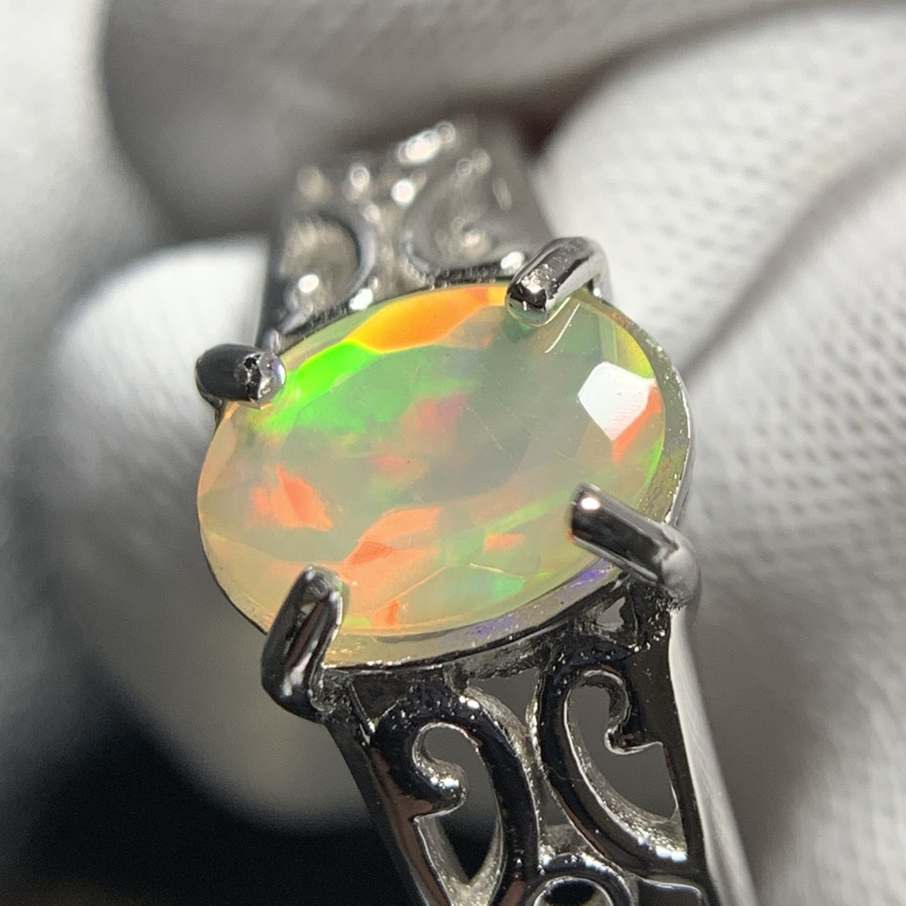 オパールのアラベスク調リングF