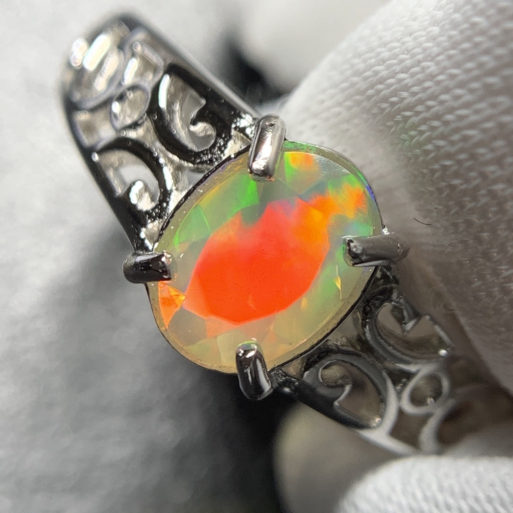 オパールのアラベスク調リングF