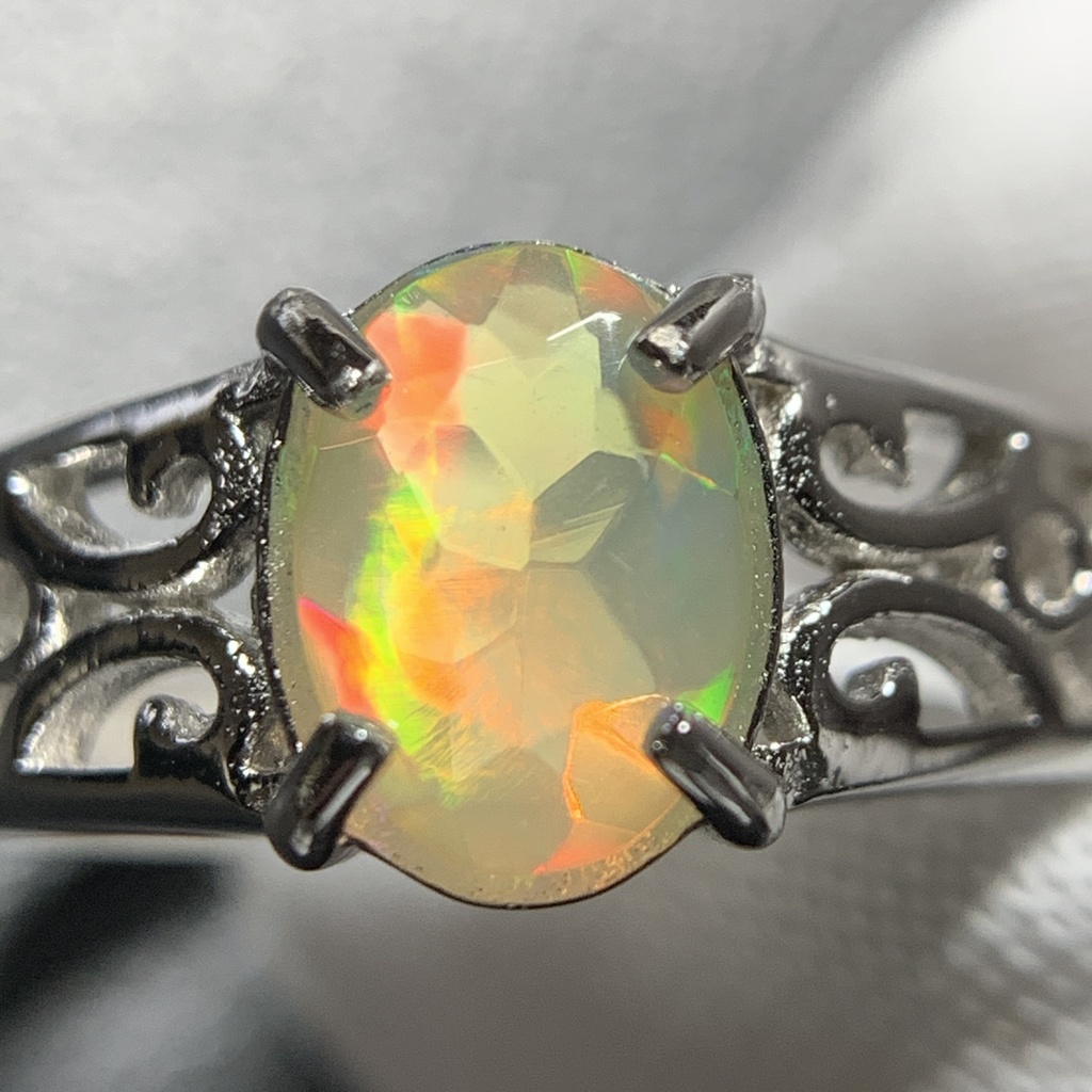 オパールのアラベスク調リングF