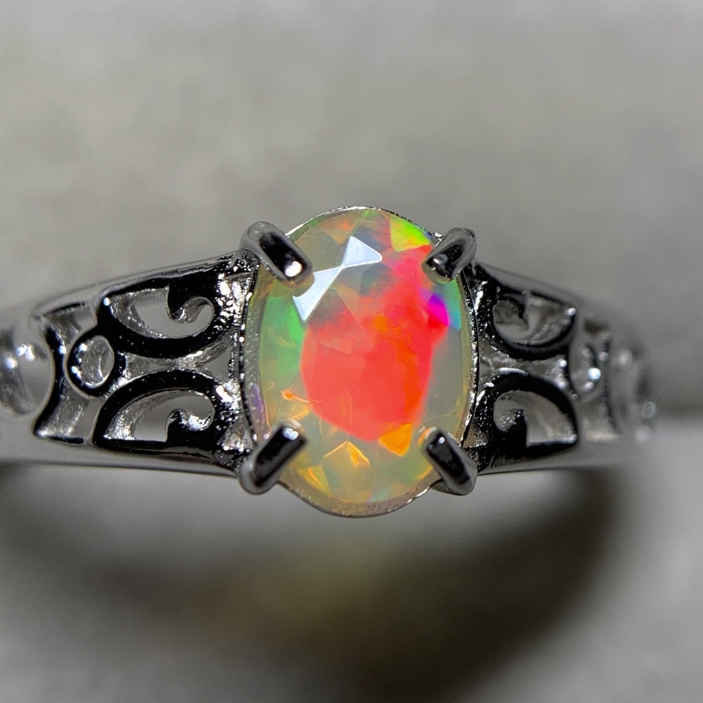 オパールのアラベスク調リングF