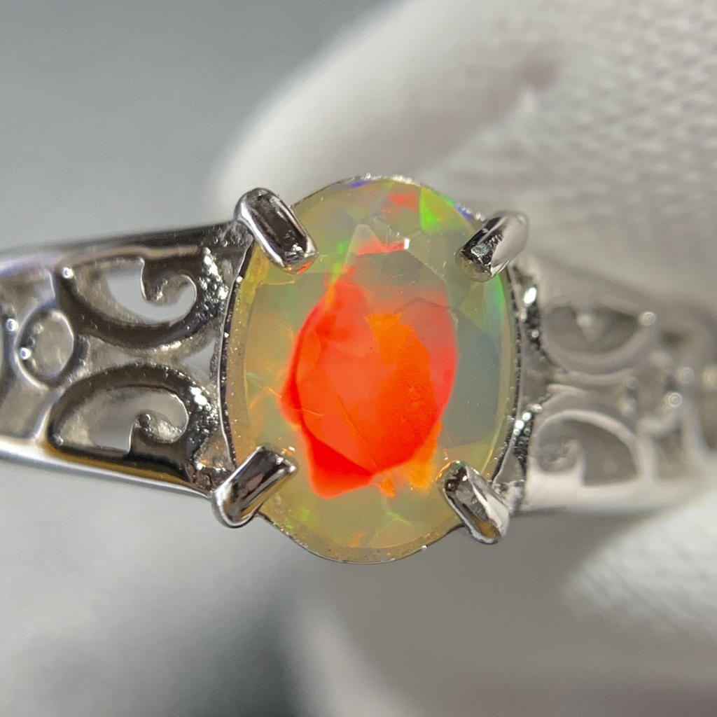 オパールのアラベスク調リングF