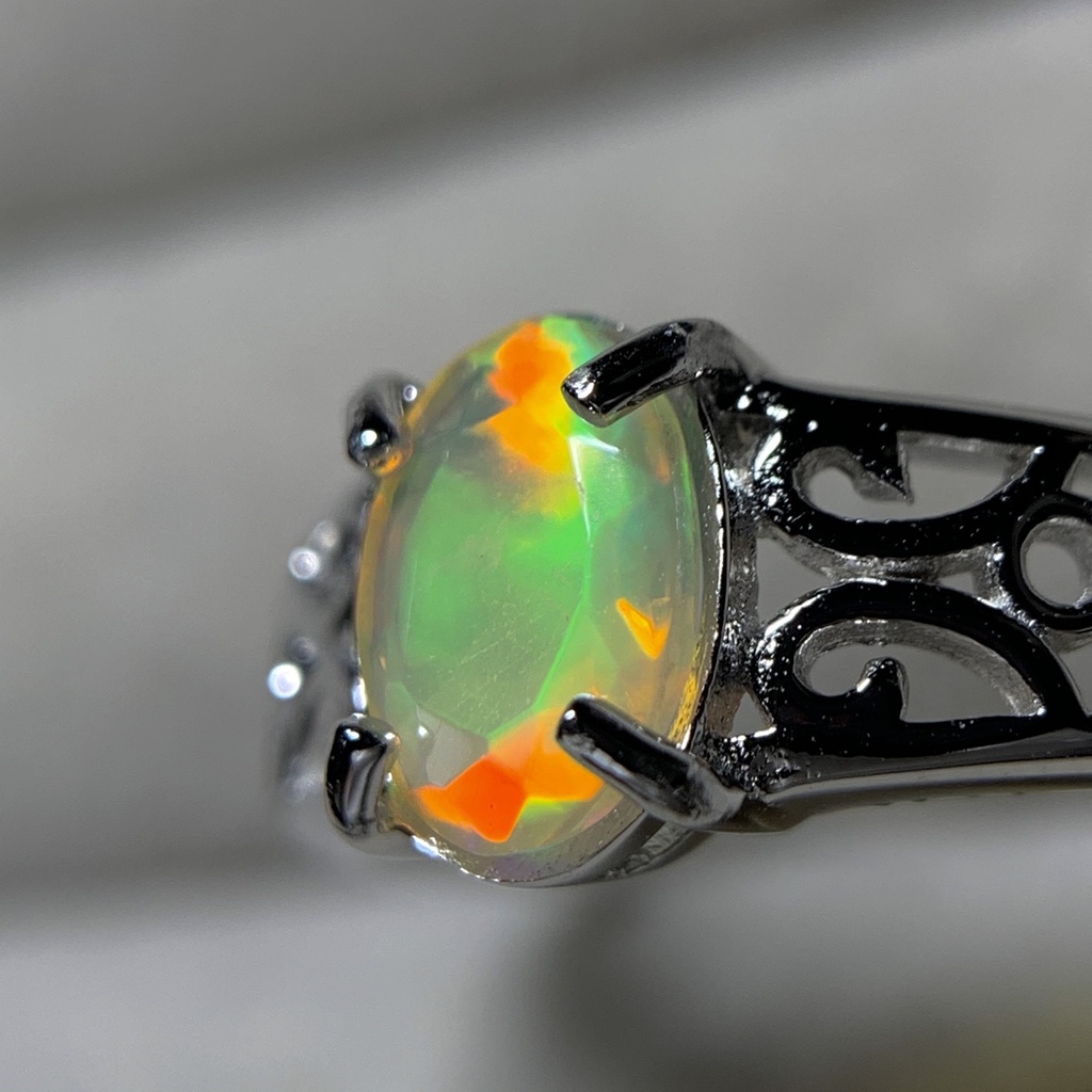 オパールのアラベスク調リングF