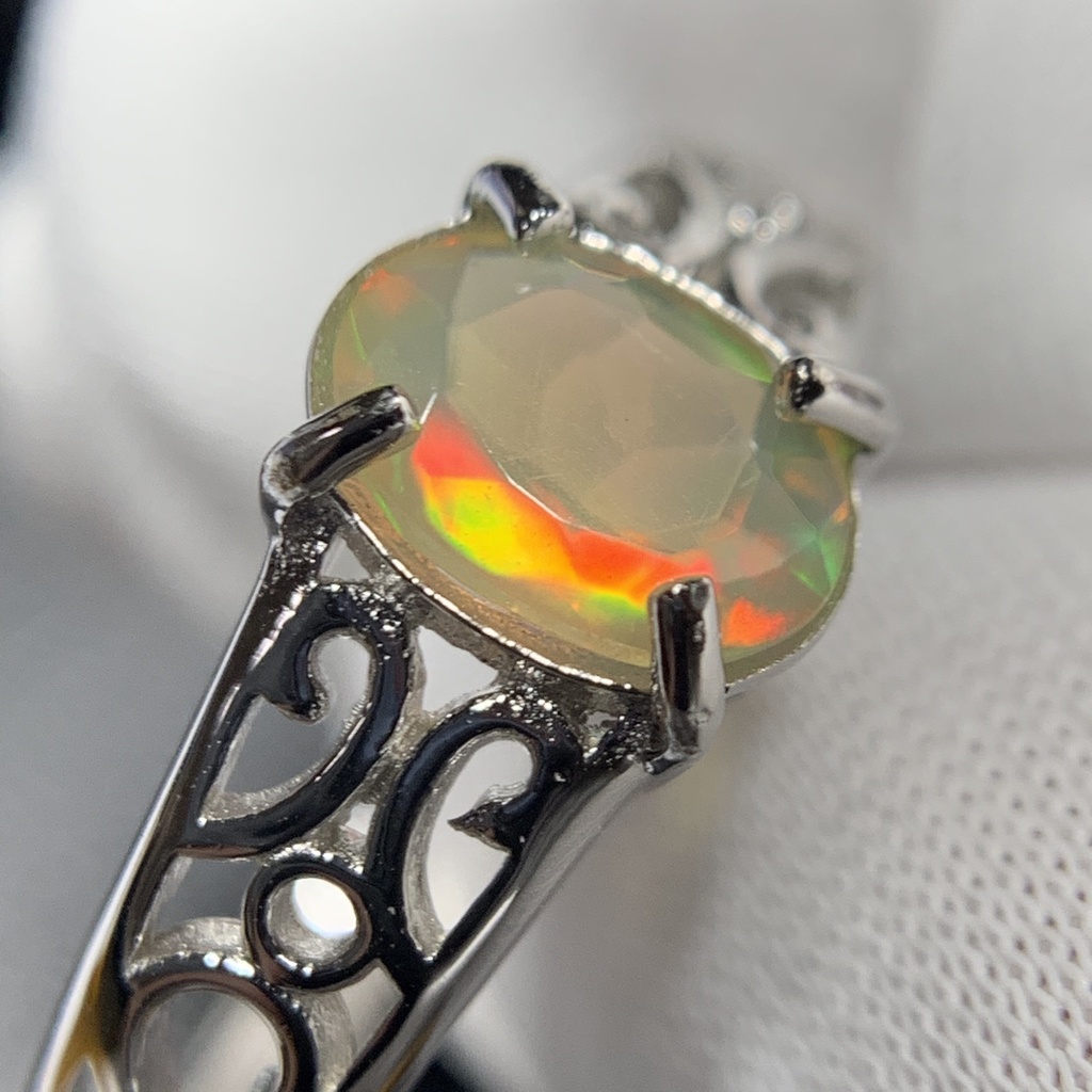 オパールのアラベスク調リングF