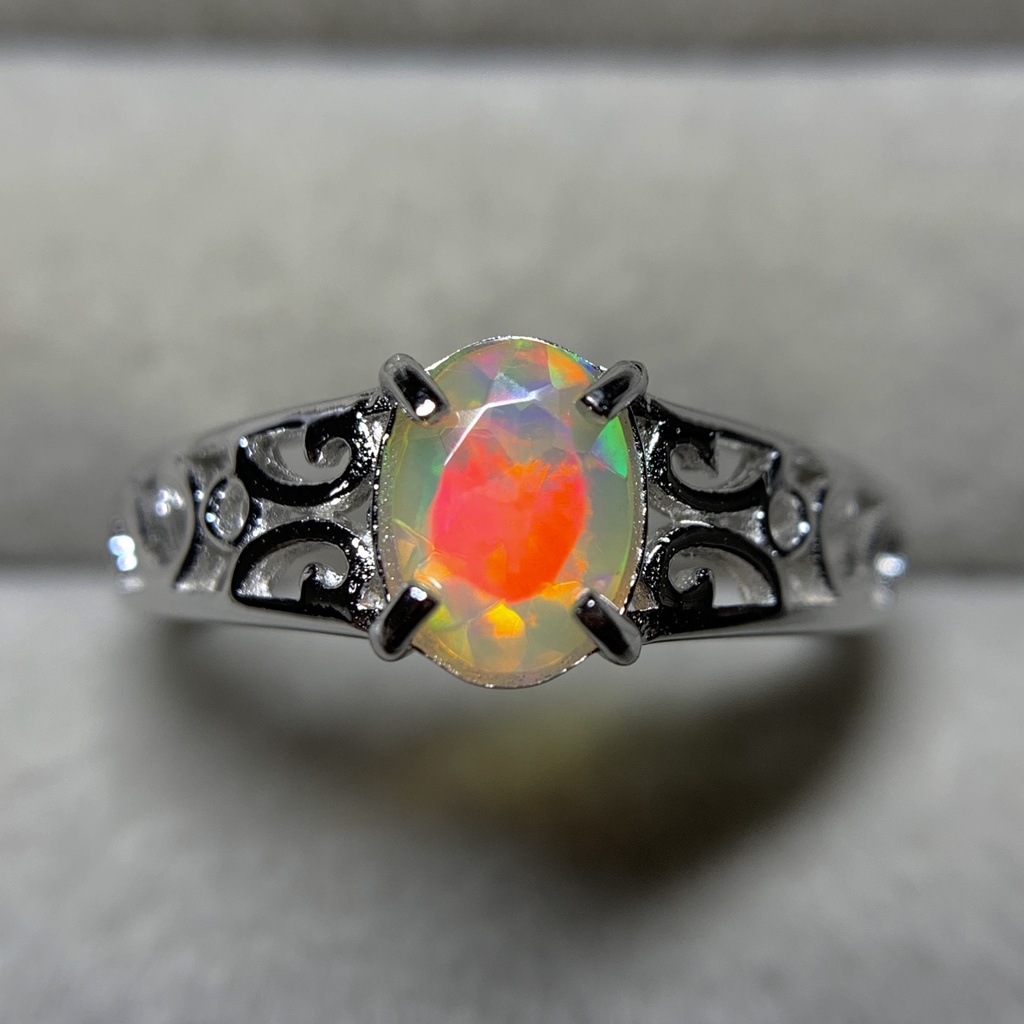 オパールのアラベスク調リングF