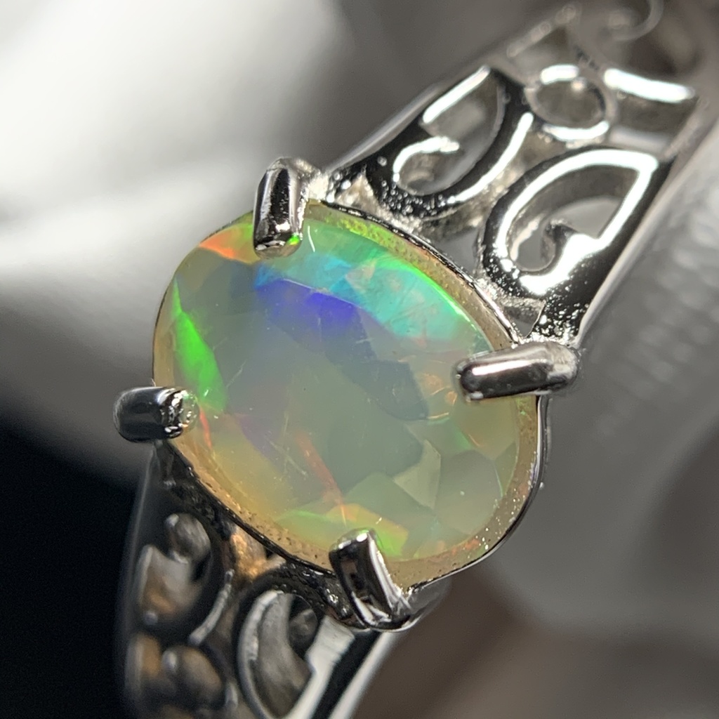 オパールのアラベスク調リングF