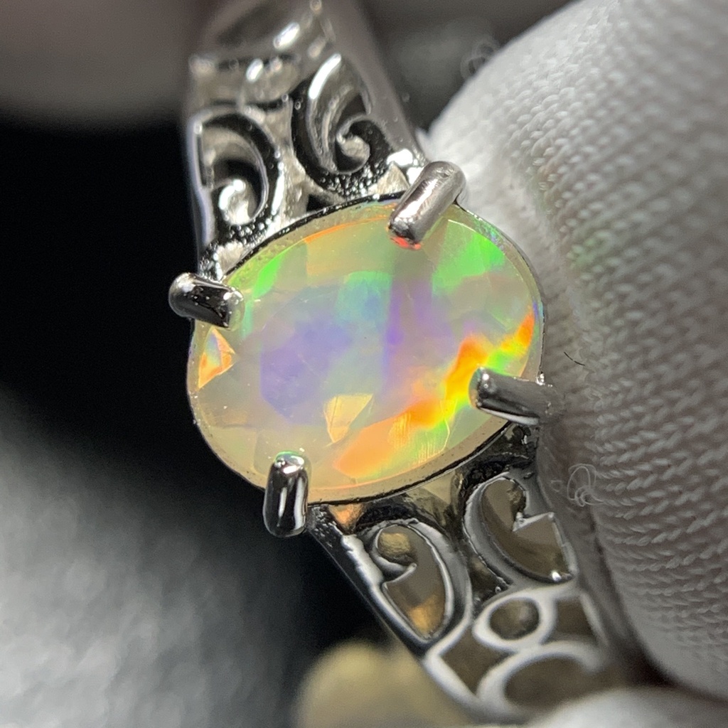 オパールのアラベスク調リングF