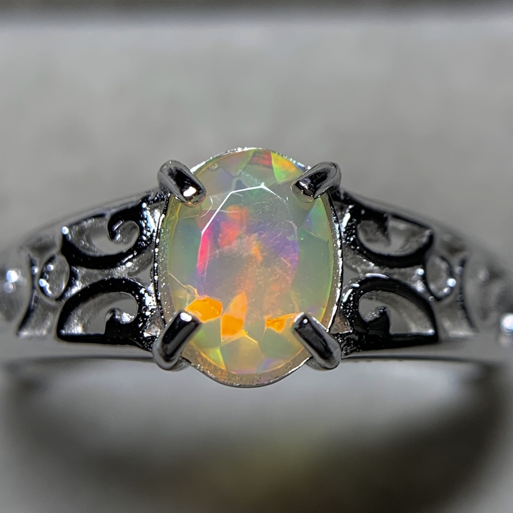 オパールのアラベスク調リングF