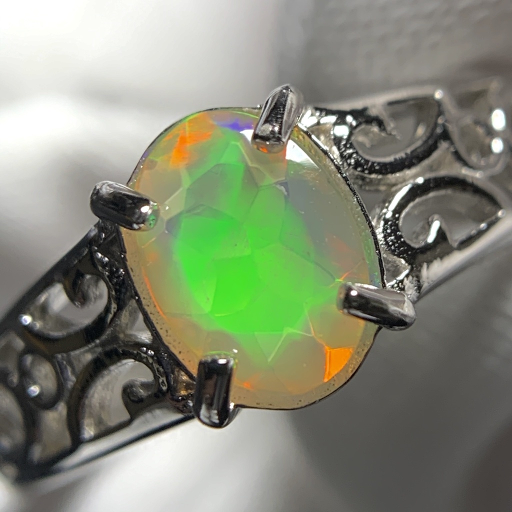 オパールのアラベスク調リングF