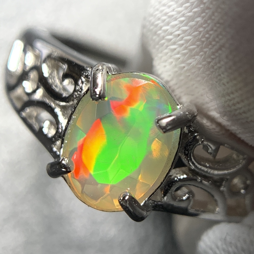 オパールのアラベスク調リングF