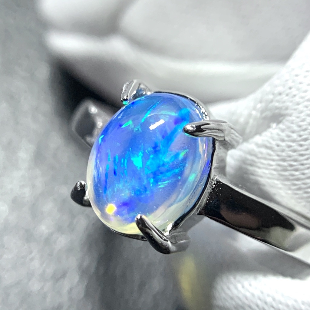 オパールのプレーンリングB