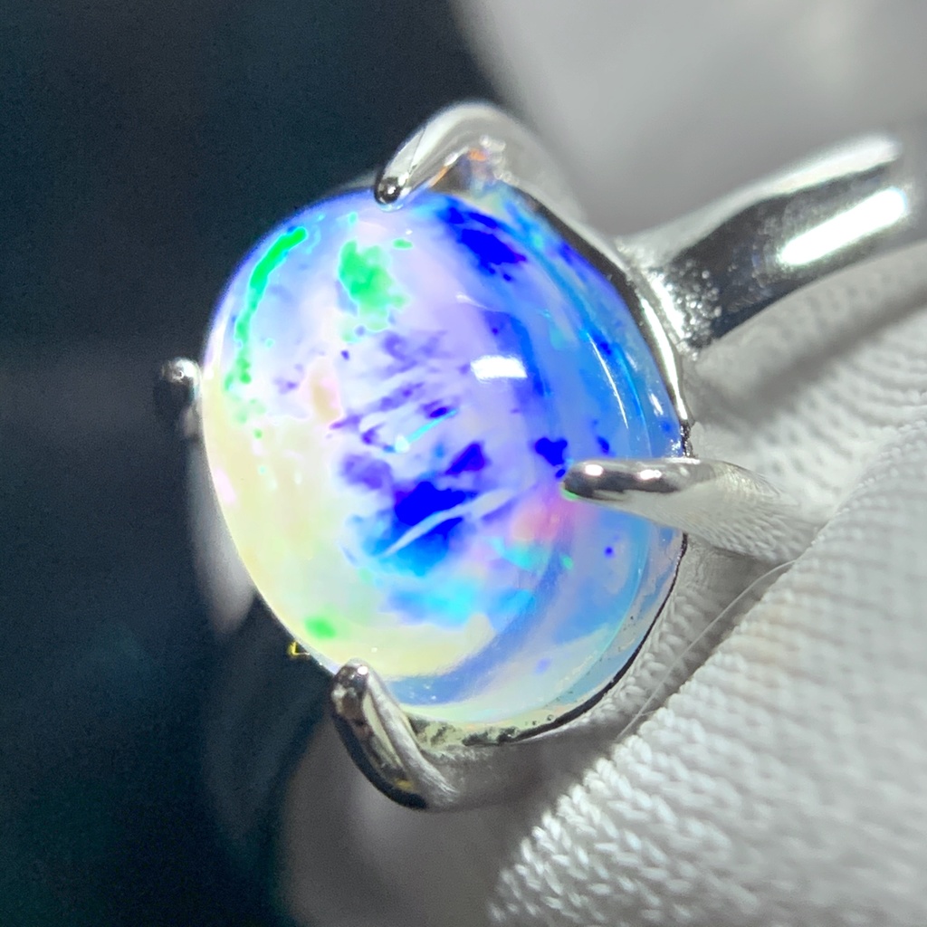 オパールのプレーンリングB