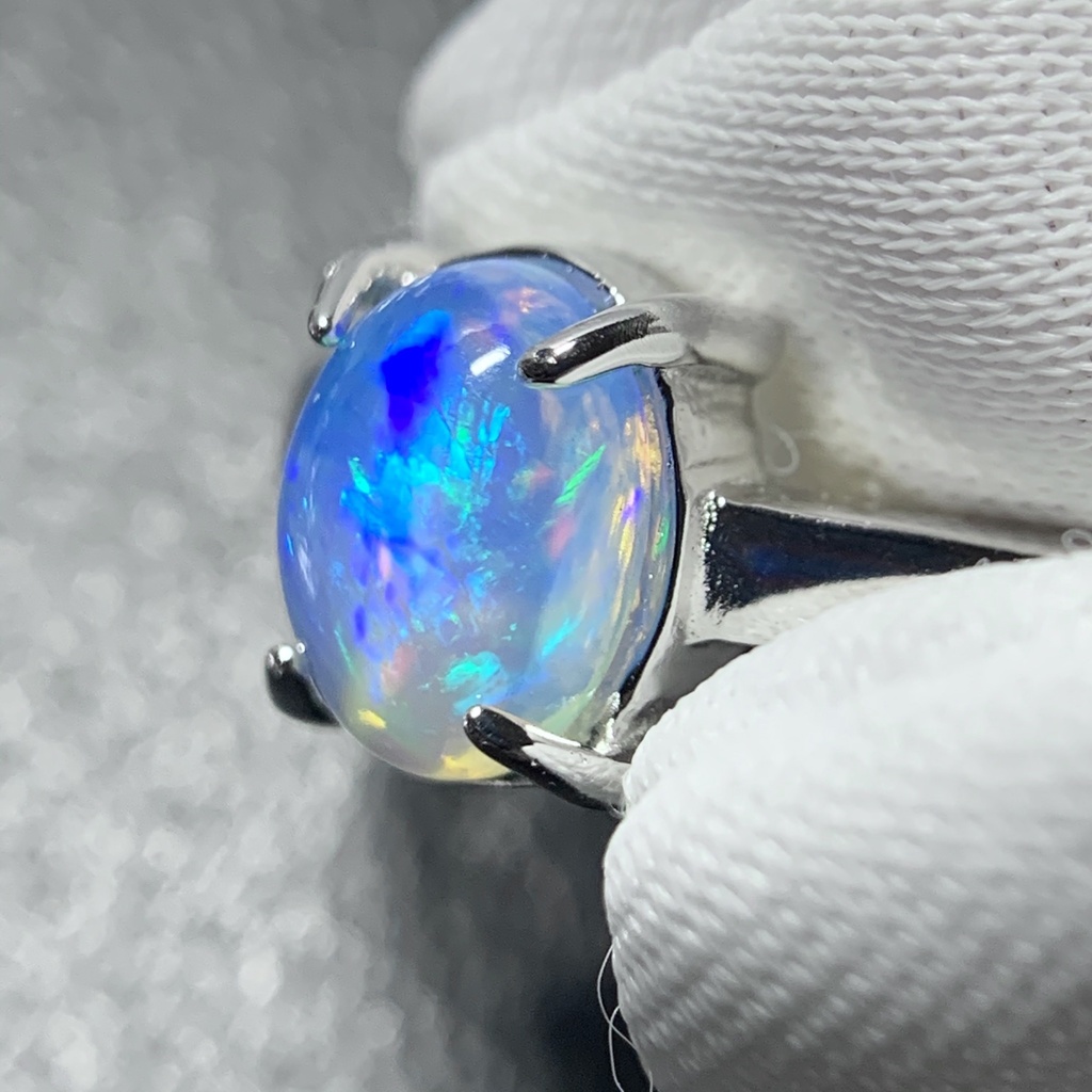 オパールのプレーンリングB