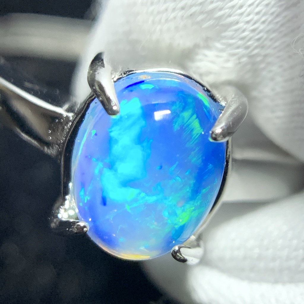 オパールのプレーンリングB