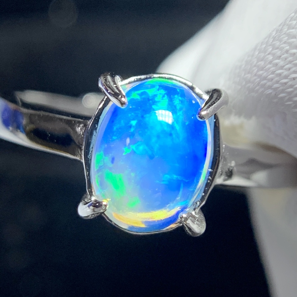 オパールのプレーンリングB