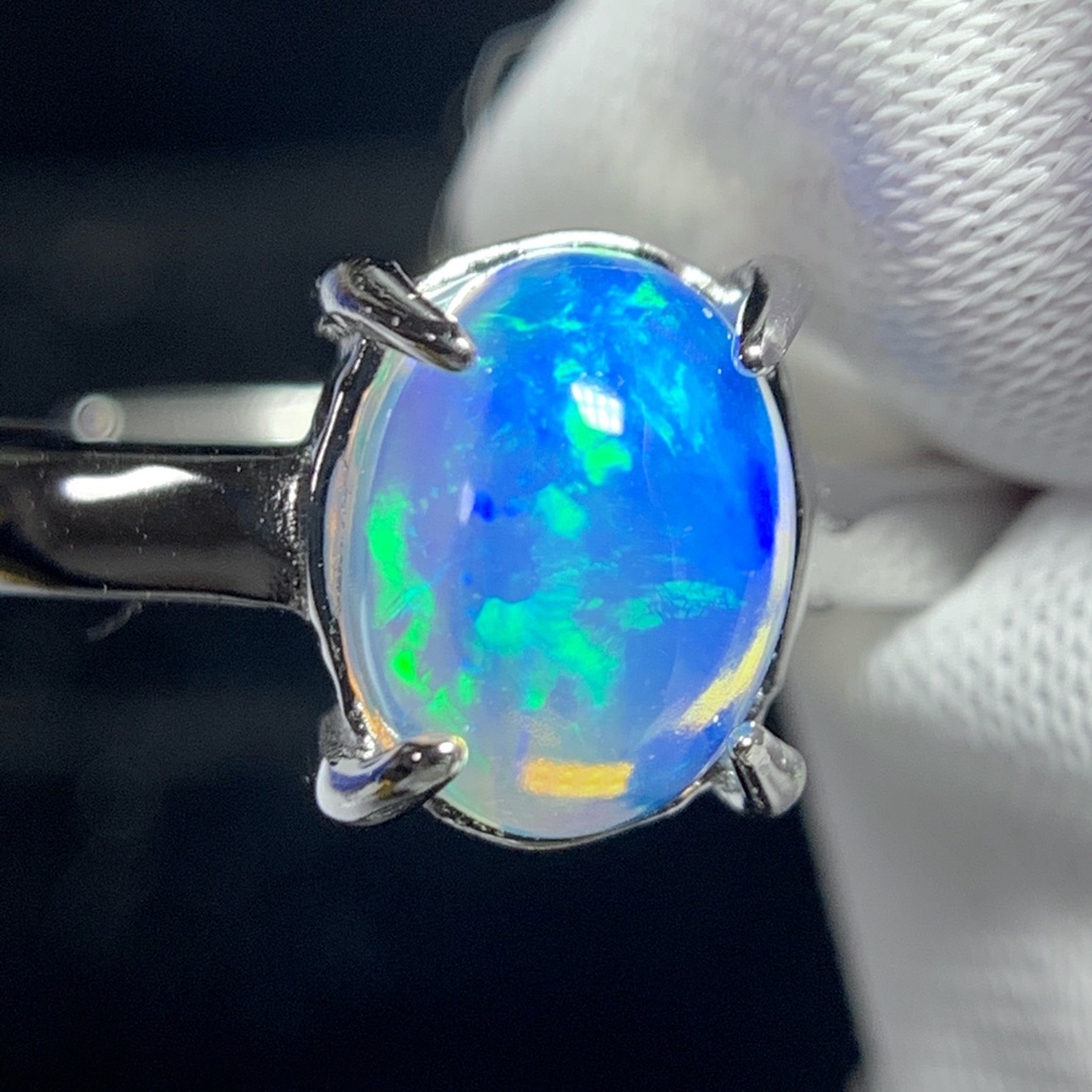 オパールのプレーンリングB