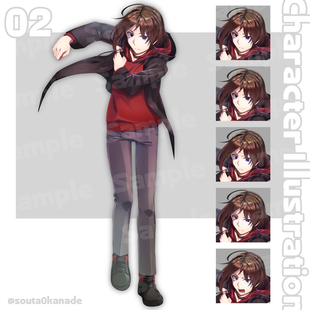 【キャラ立ち絵】強い意思を秘めてそうな男【02】