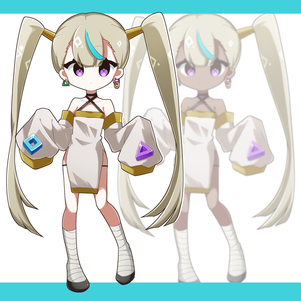 ツインテっ子のフリー立ち絵